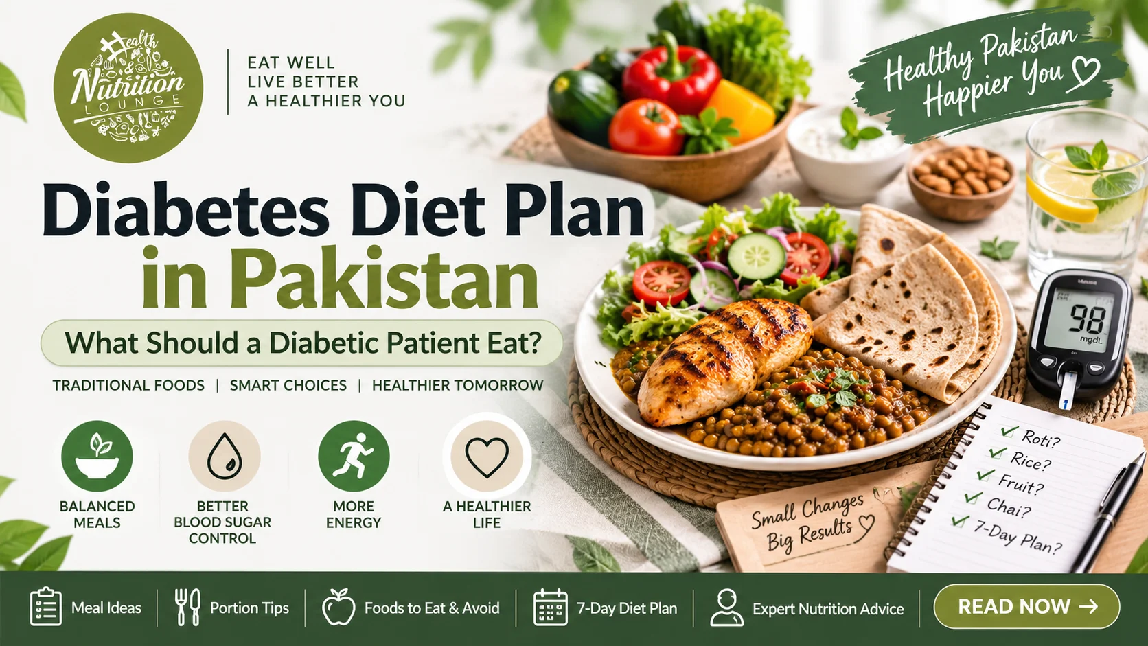 Diabetes diet plan in Pakistan with healthy Pakistani foods