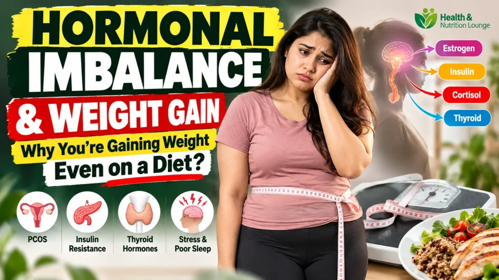 Hormonal imbalance and weight gain, including PCOS, insulin resistance, thyroid hormones, stress and poor sleep.