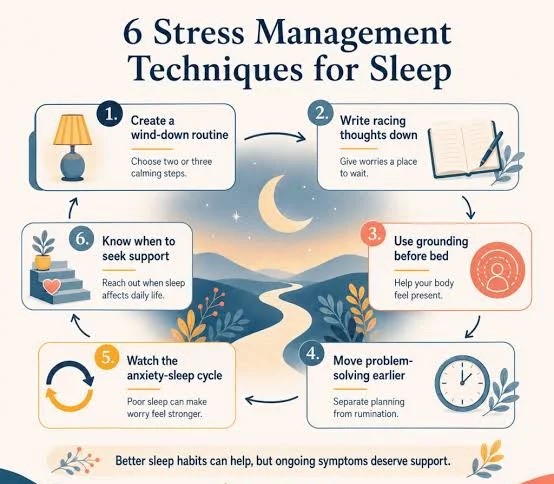 Stress management and healthy sleep habits for better wellbeing and weight management